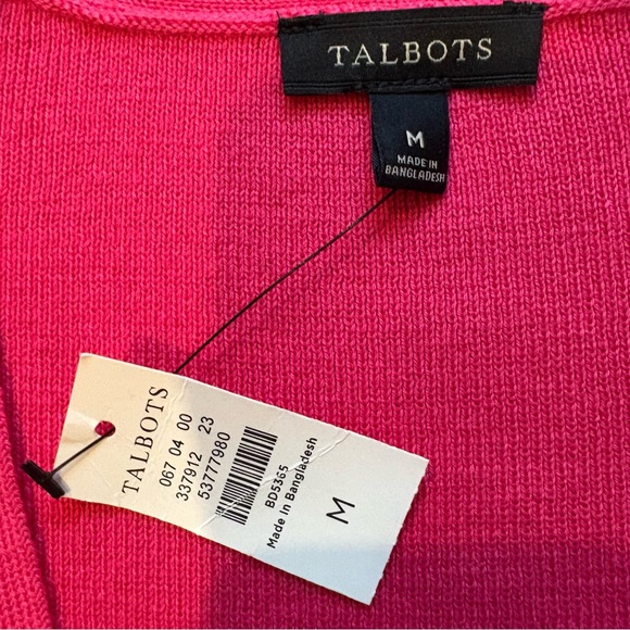 NWT, Talbots Pink Classic Dress Shrug Bolero Sweater, Sz M - Picture 13 of 14